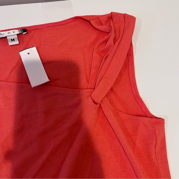 Y2K Paige Coral Tank Top minimalist Summer Basic coconutgirl tumblr Medium 90s - Picture 5 of 9